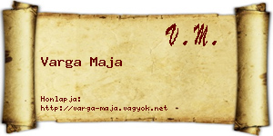 Varga Maja névjegykártya